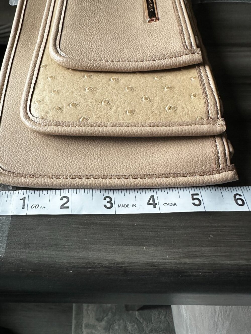 NWT Anne Klein Trio Pouch Wristlet Set in Neutral with Silver Hardware - Picture 6 of 6